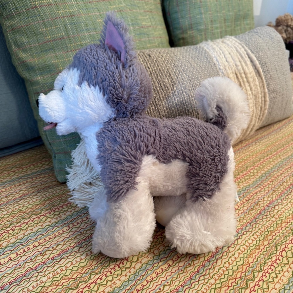 Build-A-Bear Fluffy Husky Dog Toy - Grey and White - Picture 6 of 7